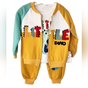 Baby Toddler 3-Pieces Set Long Sleeve Shirt/Pants/Jacket Size 9-12 Months